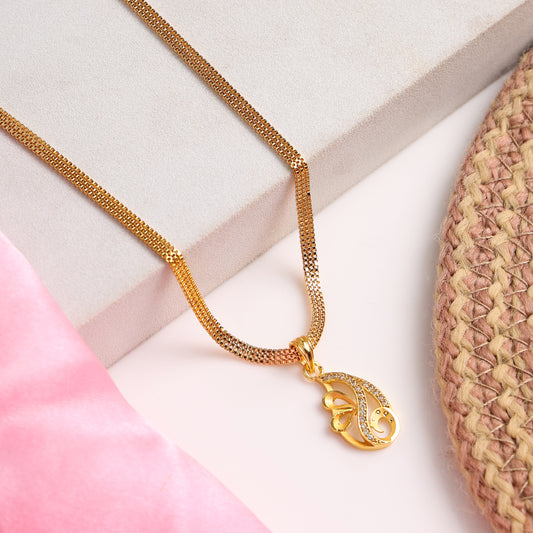One-Gram Gold Chain & Pendant Set Premium