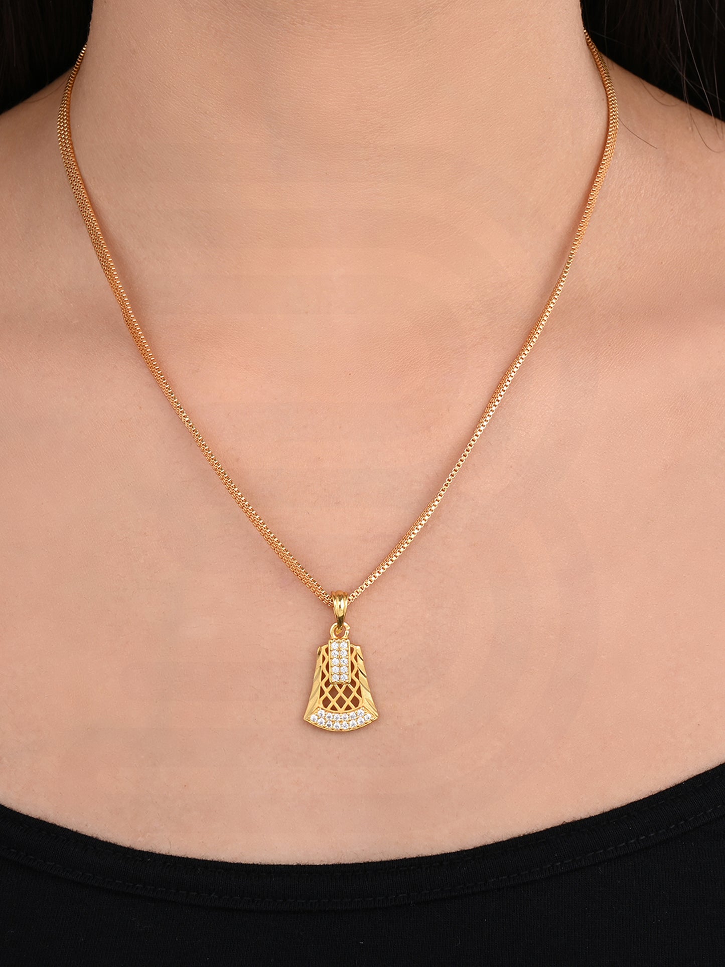 One-Gram Gold Chain Pendant Set
