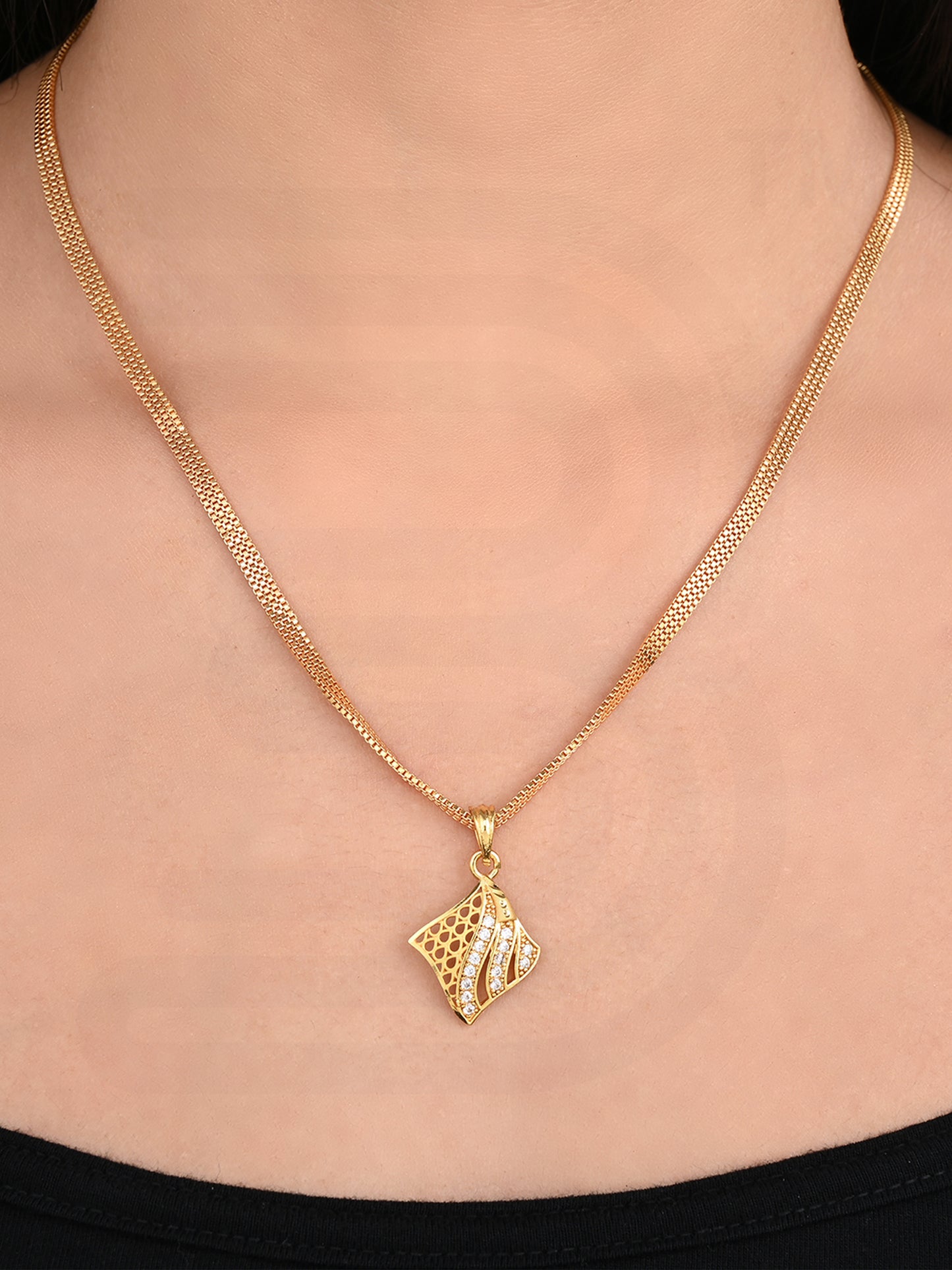 One-Gram Gold Chain Pendant Set