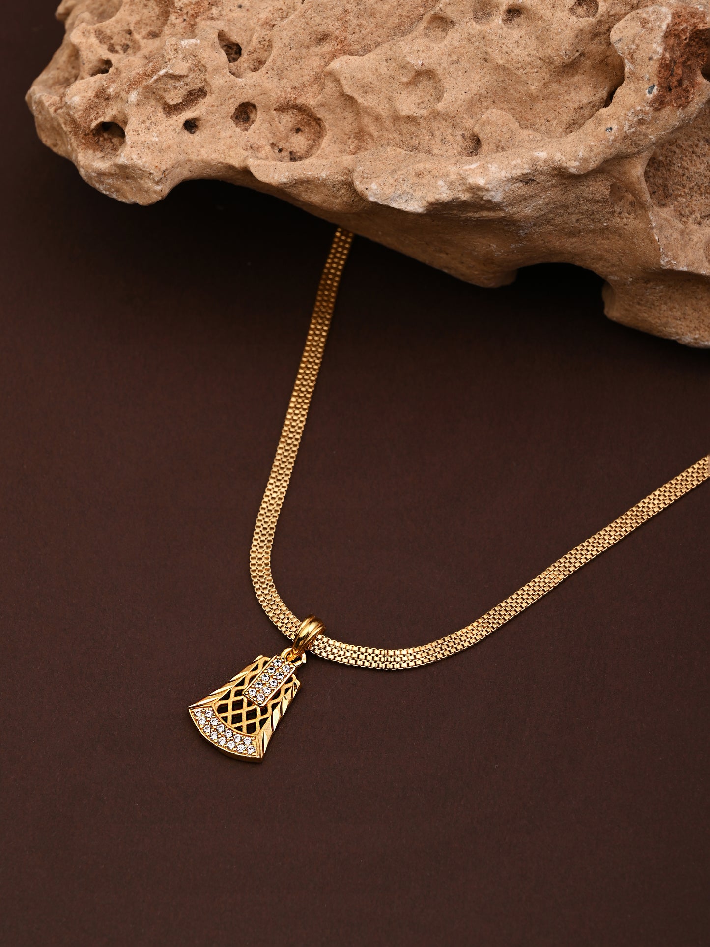 One-Gram Gold Chain Pendant Set