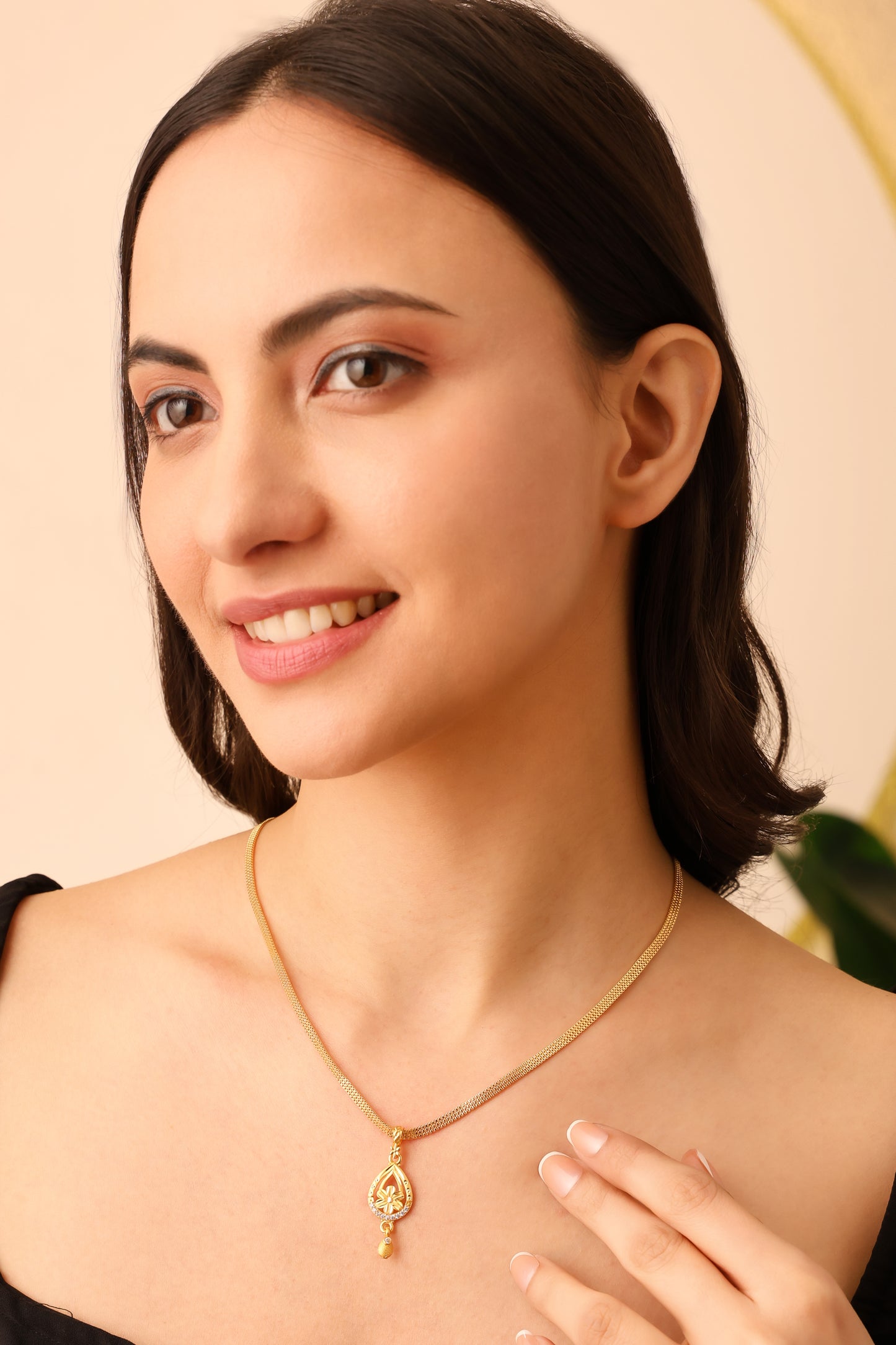 One-Gram Gold Chain Pendant Set