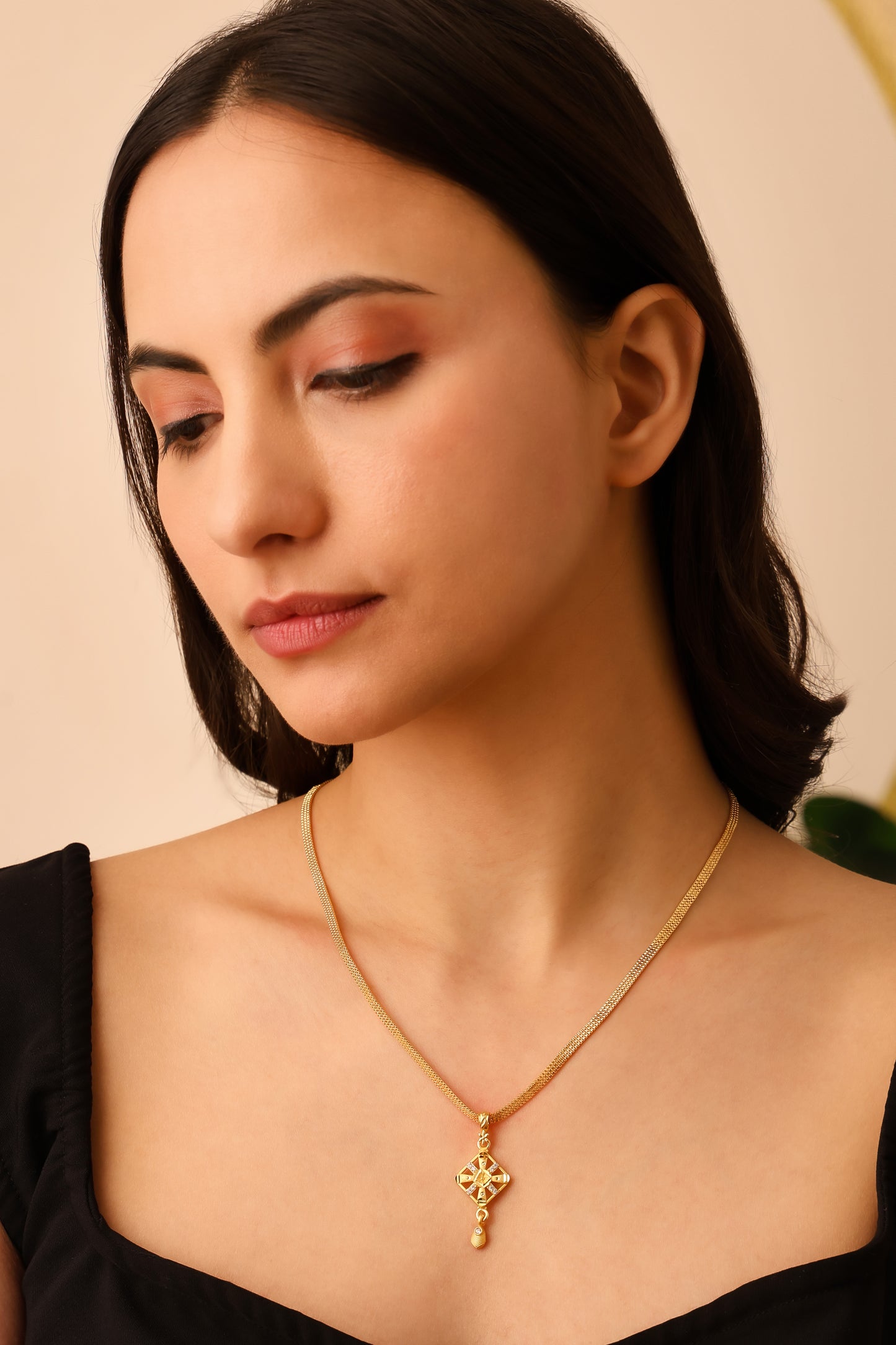 One-Gram Gold Chain Pendant Set