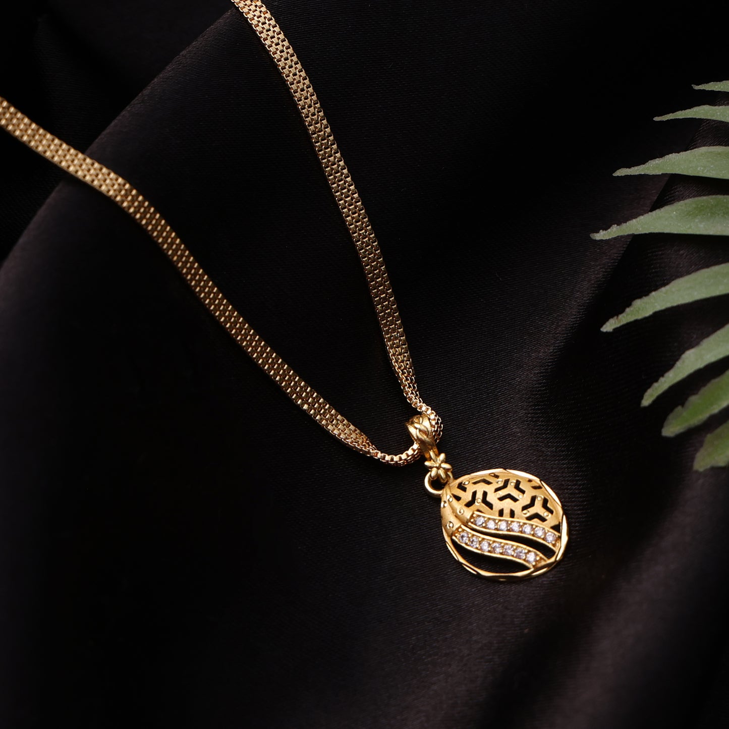 One-Gram Gold Chain Pendant Set