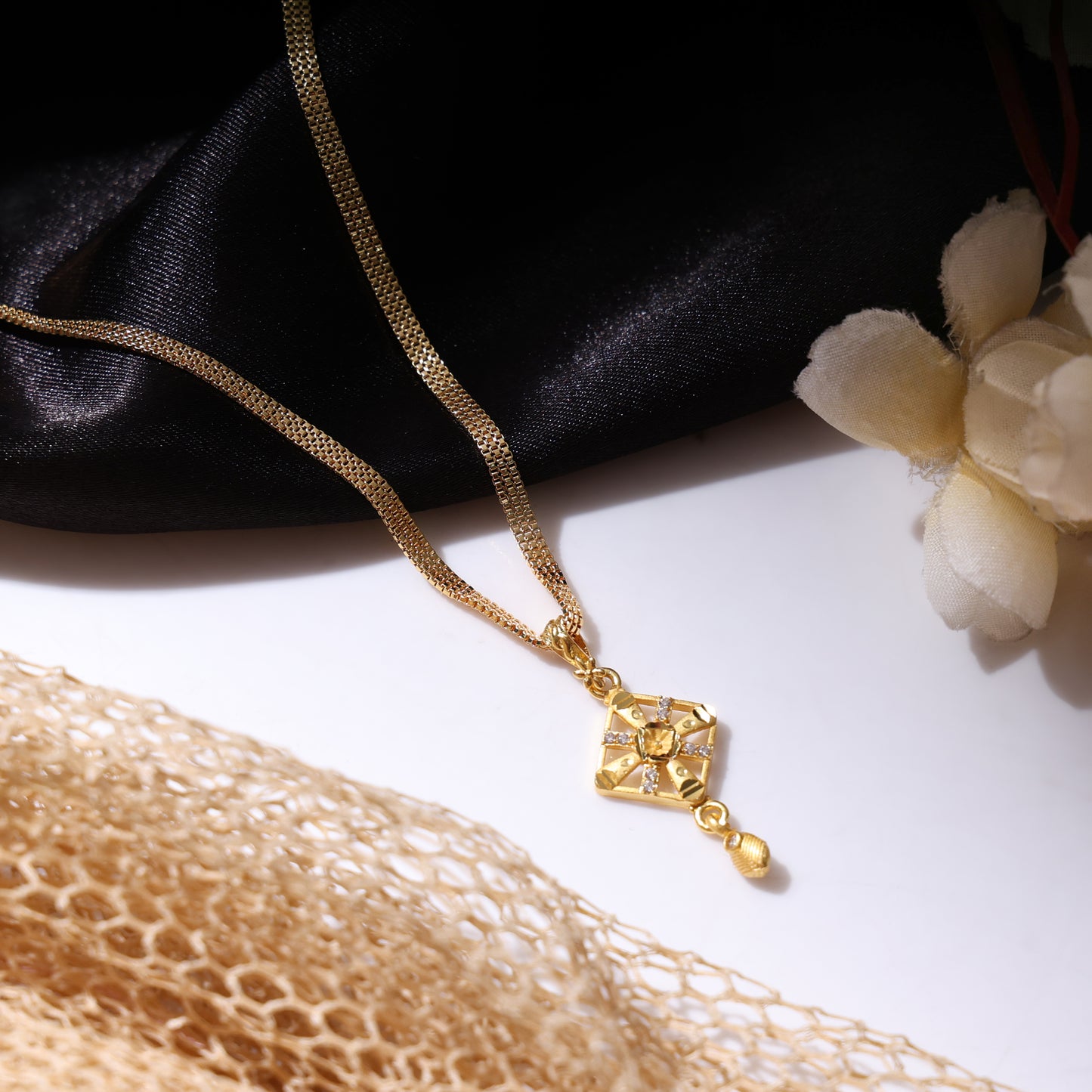 One-Gram Gold Chain Pendant Set