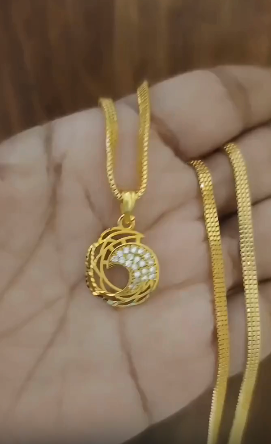One-Gram Gold Chain Pendant Set
