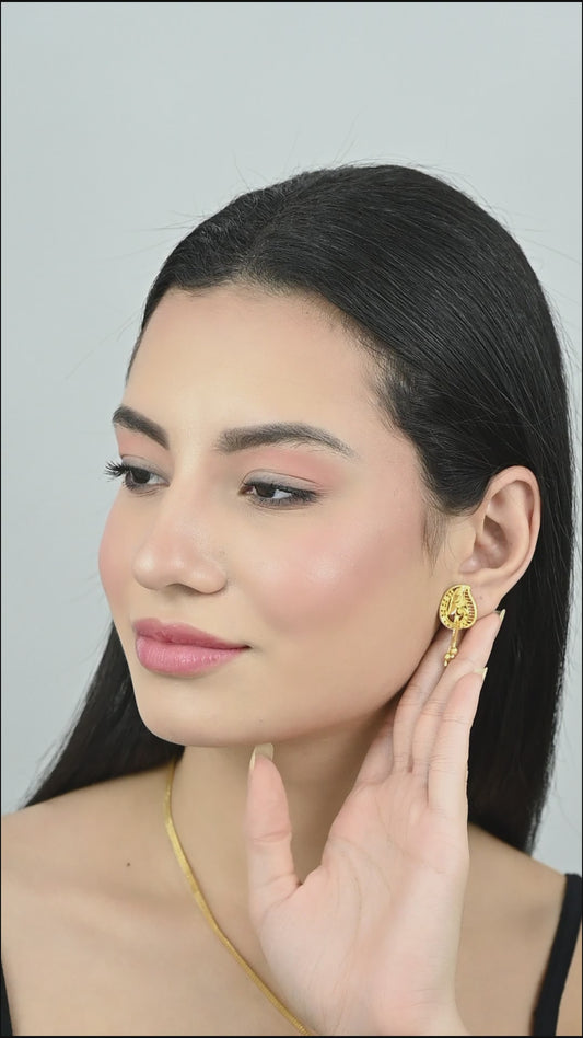 One-Gram Gold Chain Pendant Set with Tops