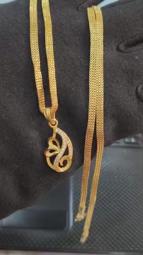 One-Gram Gold Chain & Pendant Set Premium